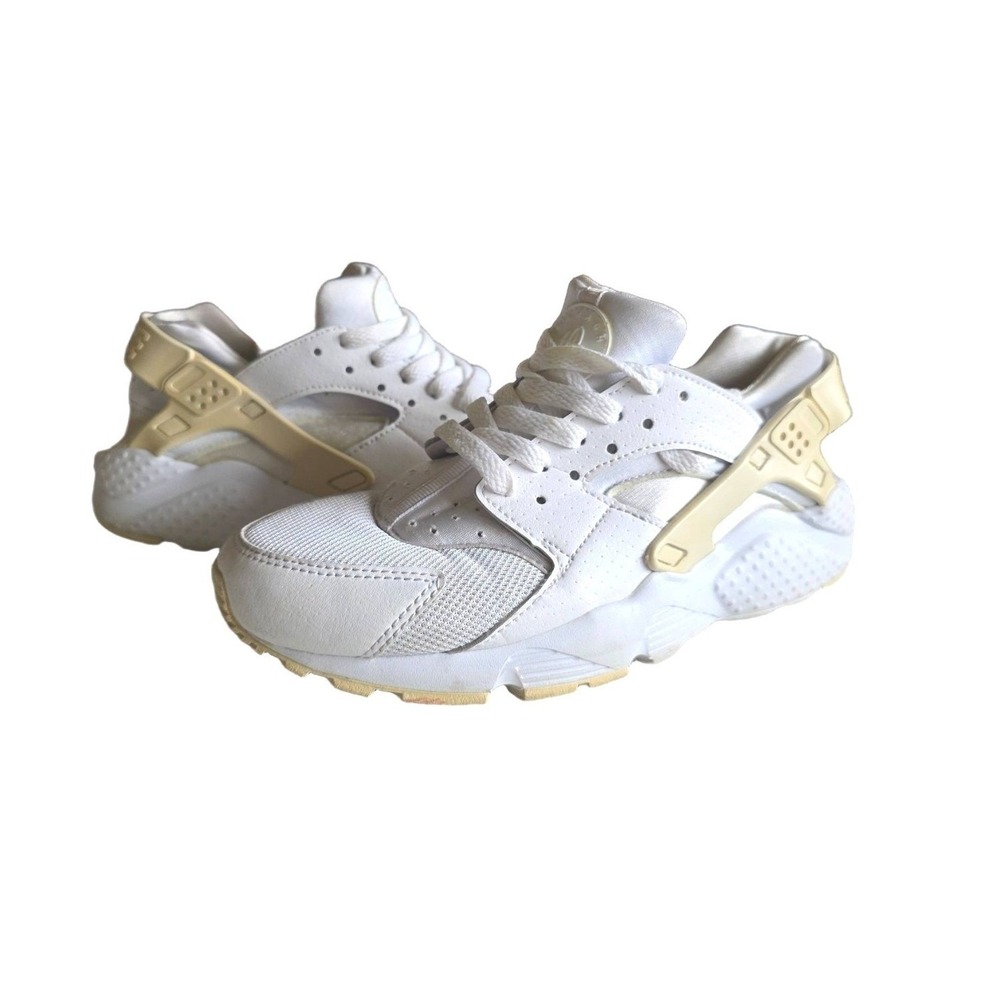 Nike Air Huarache Run GS White Sneakers 654275-110 Size‎ 6.5Y Womens 8